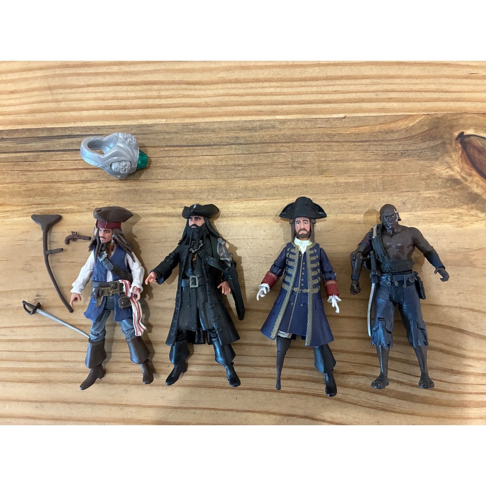 Disney Pirates of the Caribbean On Stranger Tides Action Figure Lot Jack Sparrow